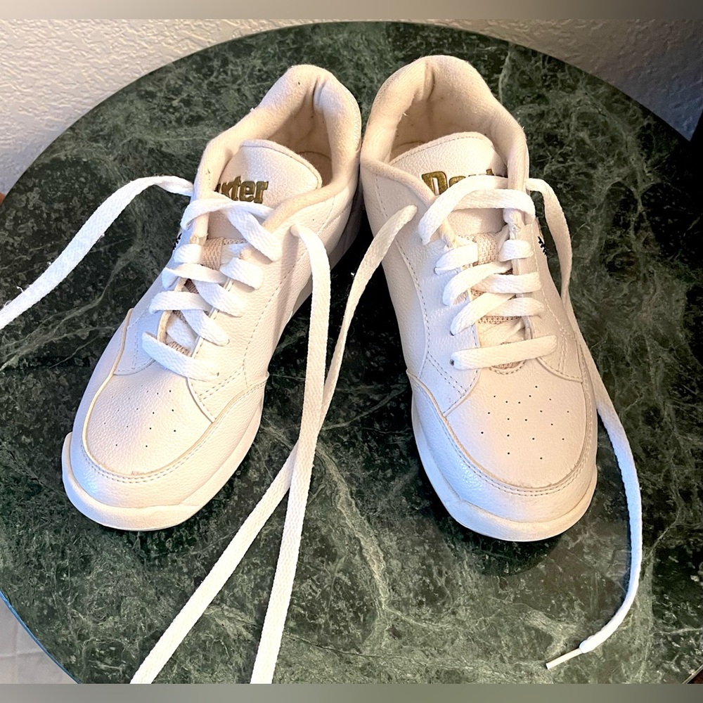 Dexter Logo Leather White Sneakers